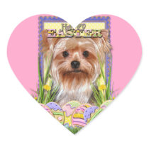 Easter Egg Cookies - Yorkshire Terrier Heart Stickers