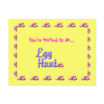 Easter egg hunt invitation postcards