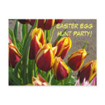 Easter Egg Hunt Party! Invitation post cards Tulip postcards