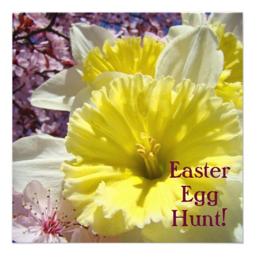 Easter Egg Hunt & Party! Invitations Daffodils