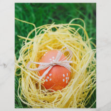 Easter egg in the nest flyer design