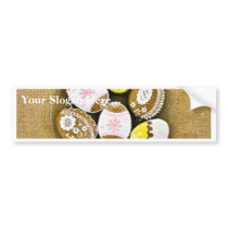 Easter Egg Shaped Biscuits On The Plate Bumper Stickers