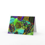 Easter eggs and leaves card