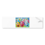 Easter Eggs with Faces bumper stickers