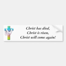 Easter (Empty) Resurrection Cross Bumper Sticker