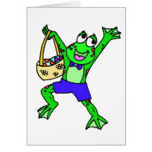 Easter Frog Greeting Cards