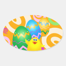 Easter funny chick, sticker