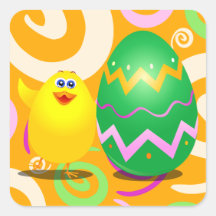 Easter funny chick, sticker