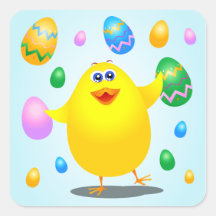 Easter funny chick, sticker