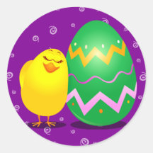 Easter funny chick, sticker