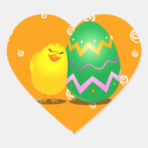 Easter funny chick, sticker