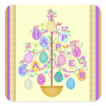 Easter Greeting Egg Tree Sticker