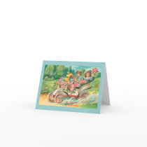 Easter Greetings Motor Car Greeting Cards