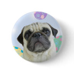 Easter Greetings pug buttons