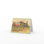 Easter Greetings With Egg Train Greeting Card
