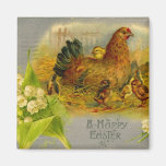 Easter Hen And Chicks Refrigerator Magnets