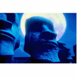 Easter Island statue with moon Cut Outs