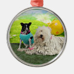 Easter - Komondor - Zoey - Basenji X - Jasper Ornament