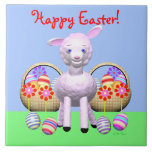 Easter Lamb and Baskets Tile