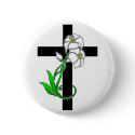 Easter Lilies and Cross buttons