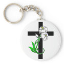 Easter Lilies and Cross keychains