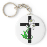 Easter Lilies and Cross keychains