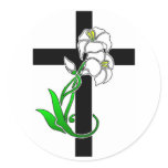 Easter Lilies and Cross stickers