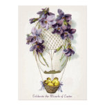 Easter Lilies Balloon Vintage Invitation