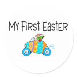 Easter My First Easter (Egg Car) Round Sticker