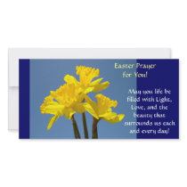 Easter Prayer Cards Daffodils Flowers Spring