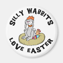 Easter Rabbit Love Easter Magnets