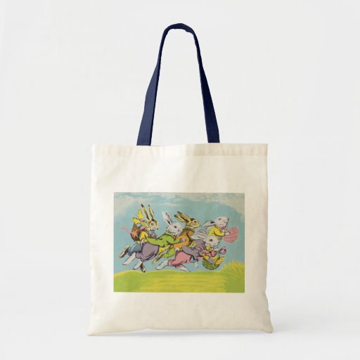 Easter Running Pastel Rabbits Bags