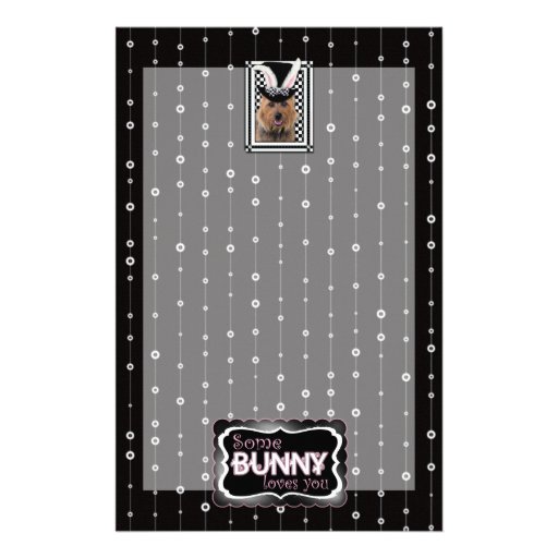 Easter - Some Bunny Loves You - Australian Terrier Stationery Paper