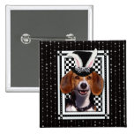 Easter - Some Bunny Loves You - Beagle Pinback Button