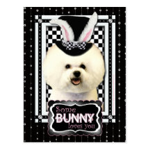 Easter - Some Bunny Loves You - Bichon Frise Post Cards