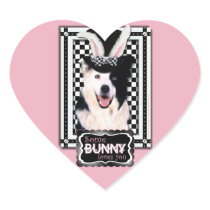 Easter - Some Bunny Loves You - Border Collie Heart Sticker