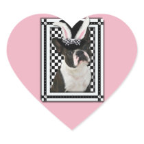 Easter - Some Bunny Loves You - Boston Terrier Heart Sticker