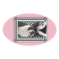 Easter - Some Bunny Loves You - Boston Terrier Oval Sticker