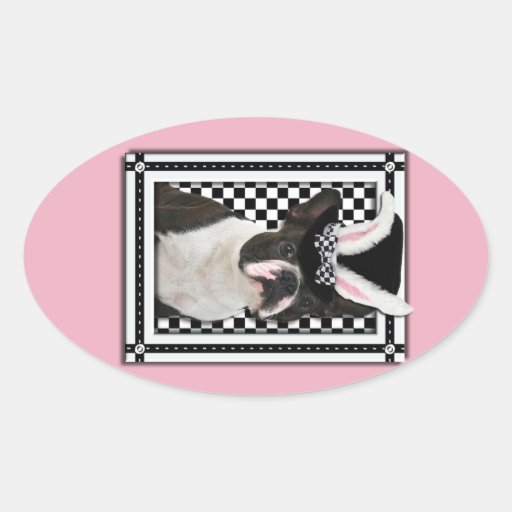 Easter - Some Bunny Loves You - Boston Terrier Oval Sticker