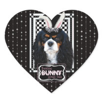 Easter - Some Bunny Loves You - Cavalier TriColor Heart Sticker