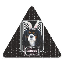 Easter - Some Bunny Loves You - Cavalier TriColor Triangle Stickers