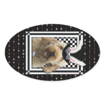 Easter - Some Bunny Loves You - GoldenDoodle Oval Sticker