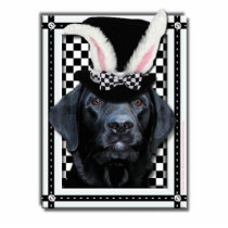 Easter - Some Bunny Loves You - Labrador - Black Photo Sculptures