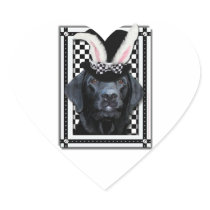 Easter - Some Bunny Loves You - Labrador - Black Sticker