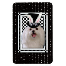 Easter - Some Bunny Loves You - Maltese Rectangular Magnets