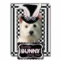 Easter - Some Bunny Loves You - Westie Acrylic Cut Out