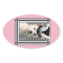 Easter - Some Bunny Loves You - Westie Oval Stickers