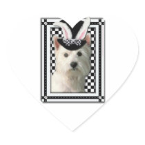 Easter - Some Bunny Loves You - Westie Heart Stickers