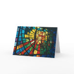 Easter Stained Glass Ressurected Cross Note Card