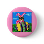 Easter Yorkie Poo Pinback Button